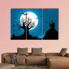  Illustration of a Halloween poster background, multi panel canvas wall art