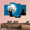  Illustration of a Halloween poster background, multi panel canvas wall art