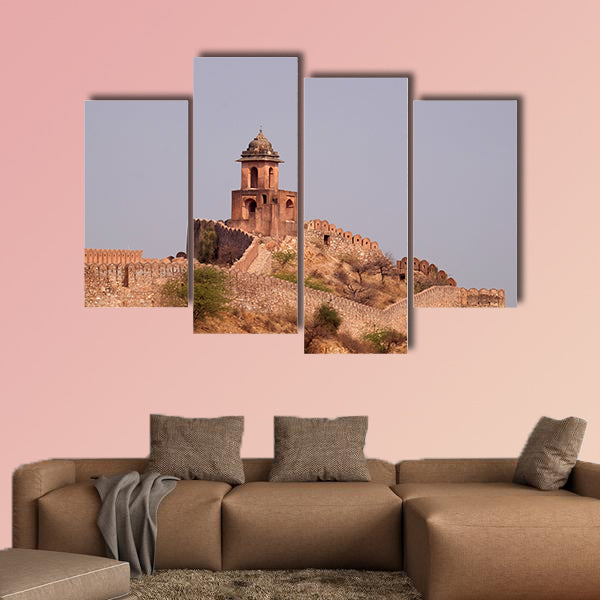 The Jaigarh Fort near Jaipur in India in Jaipur, Rajasthan, India multi panel canvas wall art