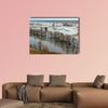 Flooded trees during high water in spring time, multi panel canvas wall art