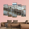 Flooded trees during high water in spring time, multi panel canvas wall art