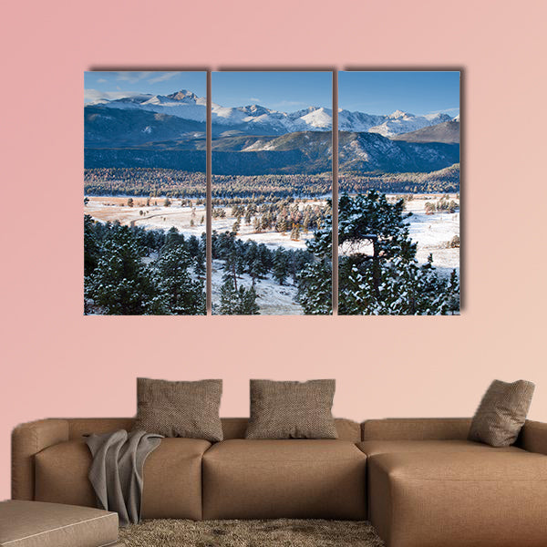 Sunrise over Rocky Mountain National Park, Colorado multi panel canvas wall art
