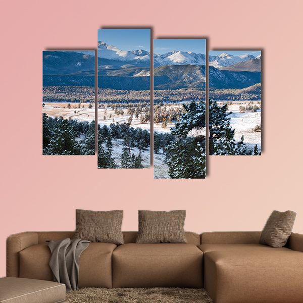 Sunrise over Rocky Mountain National Park, Colorado multi panel canvas wall art