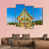 Buddhist temple Wat Kaew Manee Si Mahathat near Phuket in Thailand multi panel canvas wall art