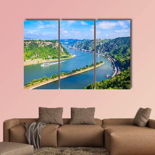 Lorelei mountain viewpoint near the St. Goarshausen town in wall art