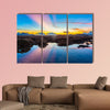 Coral reef emerges from the water at a reduced water level multi panel canvas wall art