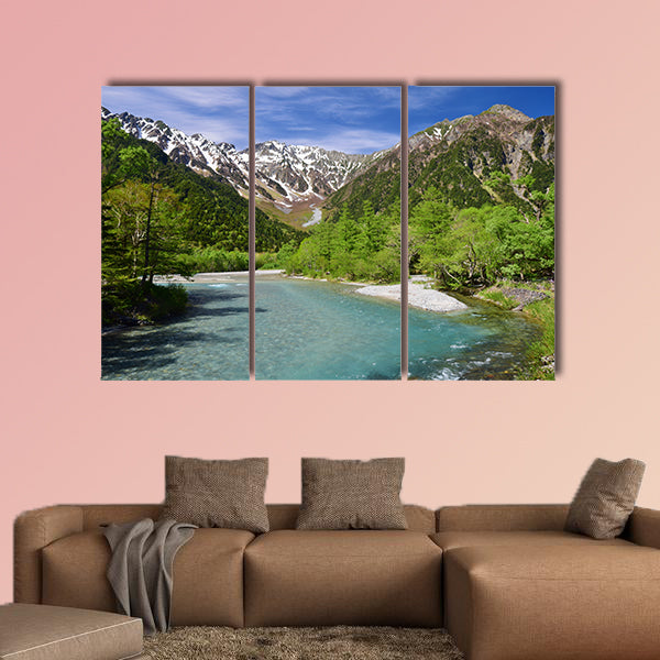 kamikochi / Japan in the summer multi panel canvas wall art