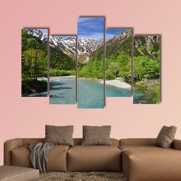 kamikochi / Japan in the summer multi panel canvas wall art
