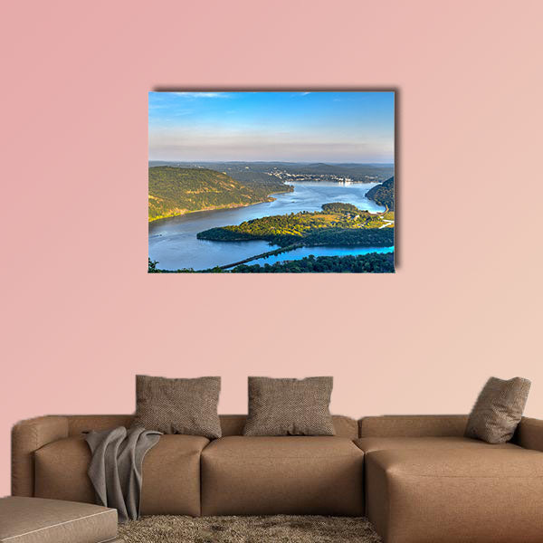 View from Bear Mountain, one of the best-known peaks of New York's Hudson Highlands multi panel canvas wall art