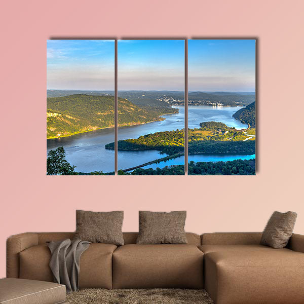 View from Bear Mountain, one of the best-known peaks of New York's Hudson Highlands multi panel canvas wall art