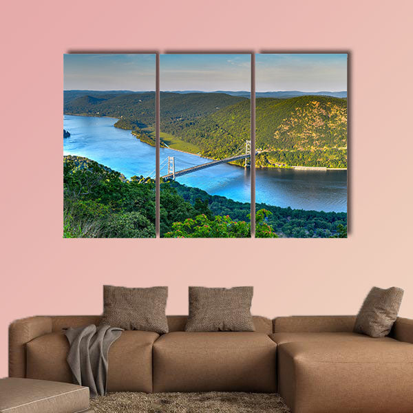 The Bear Mountain Bridge, ceremonially named the Purple Heart multi panel canvas wall art