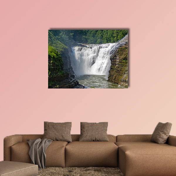 Waterfalls in Letchworth State Park, New York multi panel canvas wall art