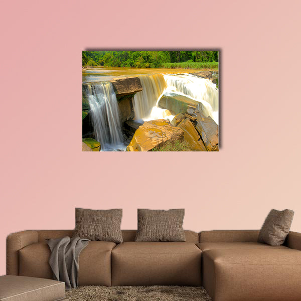 Waterfalls background, Namtok Kaeng Sopha is a waterfall in Thailand multi panel canvas wall