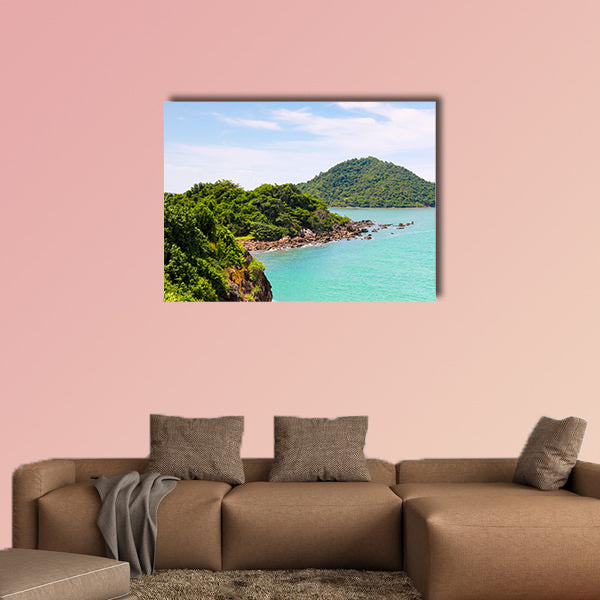 Island and clean sea at Nang Phaya Hill Scenic Point multi panel canvas wall