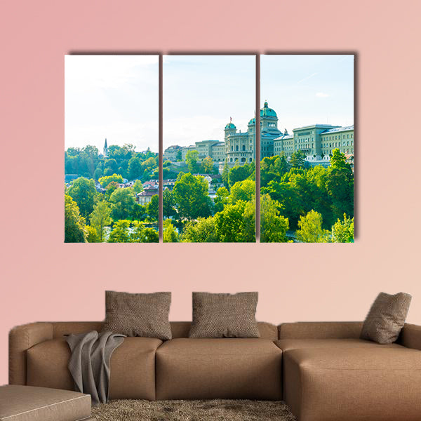 Beautiful Architecture at Bern, capital city of Switzerland canvas wall art
