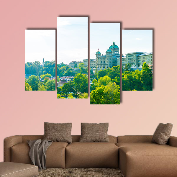Beautiful Architecture at Bern, capital city of Switzerland canvas wall art