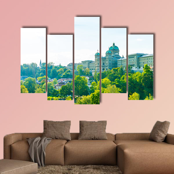 Beautiful Architecture at Bern, capital city of Switzerland canvas wall art
