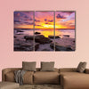 Tropical beach at beautiful sunset. Nature background Multi panel canvas wall art