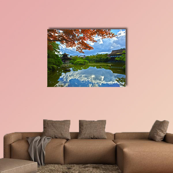 Beautiful Japanese Garden near Heian Shrine multi panel canvas wall art