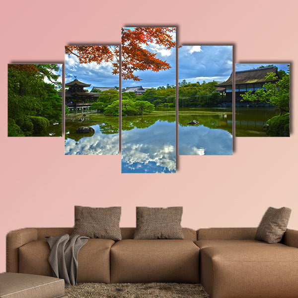 Beautiful Japanese Garden near Heian Shrine multi panel canvas wall art
