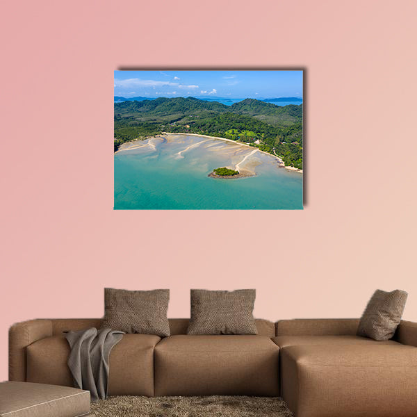 Aerial view of the beautiful, relaxing tropical island of Koh Yao wall art