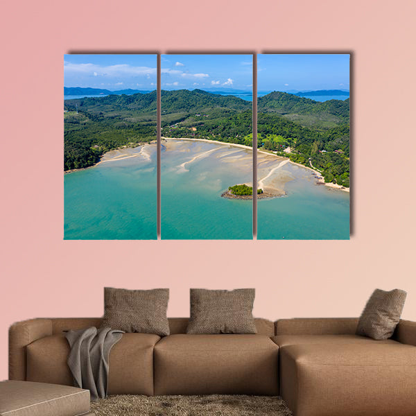 Aerial view of the beautiful, relaxing tropical island of Koh Yao wall art