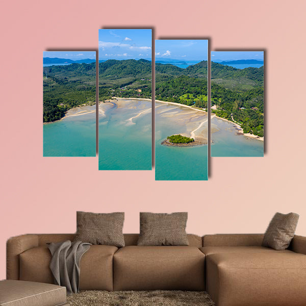 Aerial view of the beautiful, relaxing tropical island of Koh Yao wall art