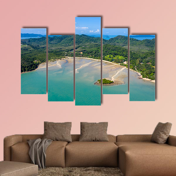 Aerial view of the beautiful, relaxing tropical island of Koh Yao wall art