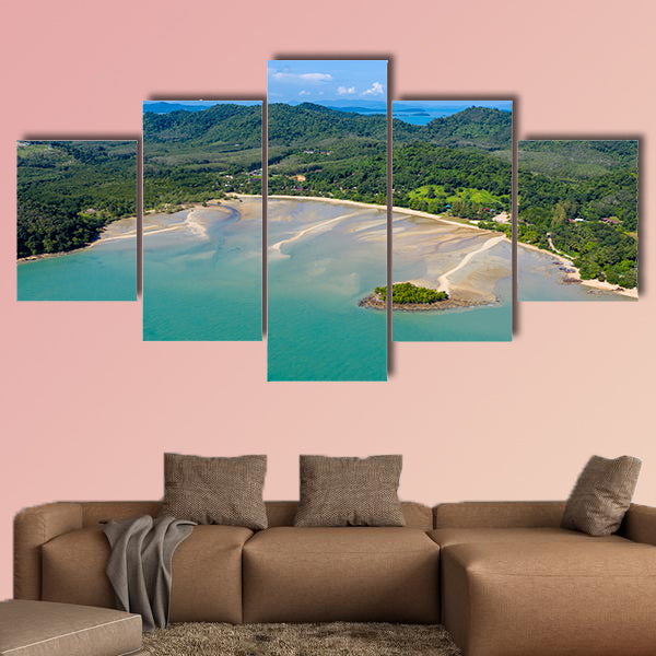 Aerial view of the beautiful, relaxing tropical island of Koh Yao wall art