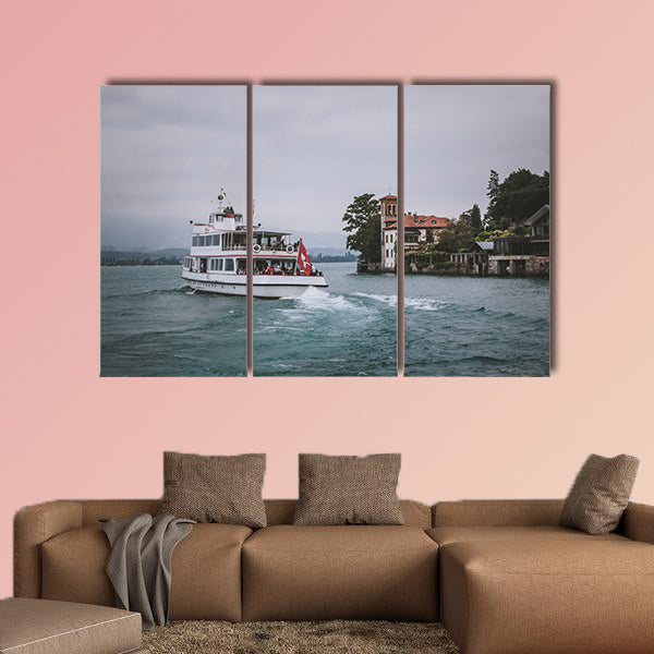 View on Oberhofen Castle multi panel canvas wall art