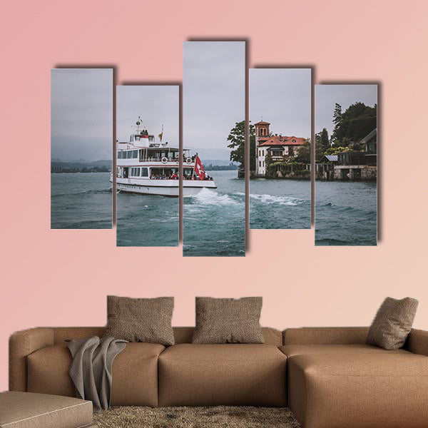 View on Oberhofen Castle multi panel canvas wall art