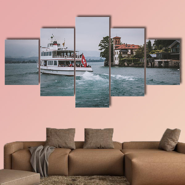 View on Oberhofen Castle multi panel canvas wall art