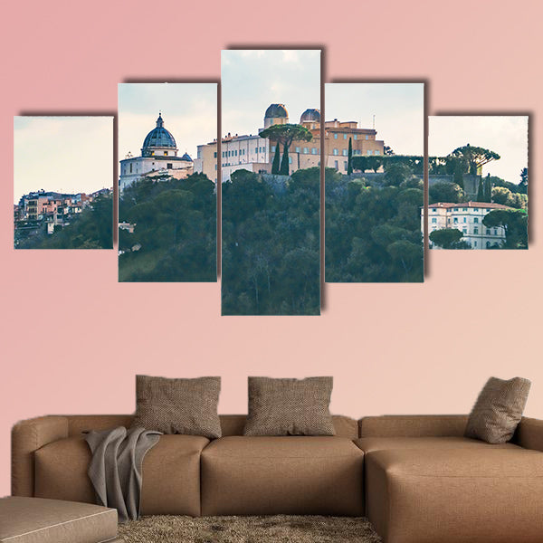 The Albano Lake, famous for being the Pope's summer canvas wall art