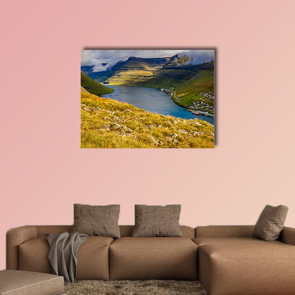 Bordoy, an island in the north-east of the Faroe Islands Multi panel canvas wall art