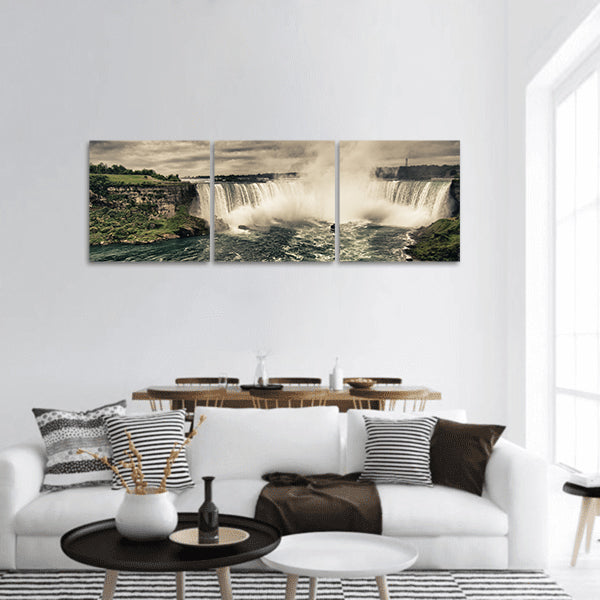 Power of Niagara Waterfalls on Canadian Side panoramic canvas wall art