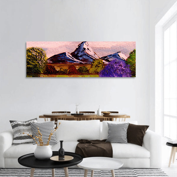 Nice Image of a watercolor original painting on Paper panoramic canvas wall art