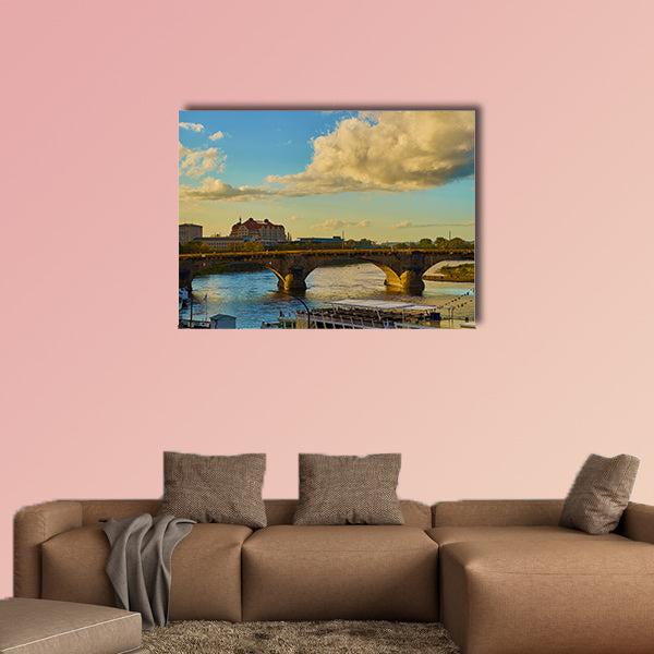 Landmarks of Saxony Germany, elegant baroque city Dresden, multi panel canvas wall art