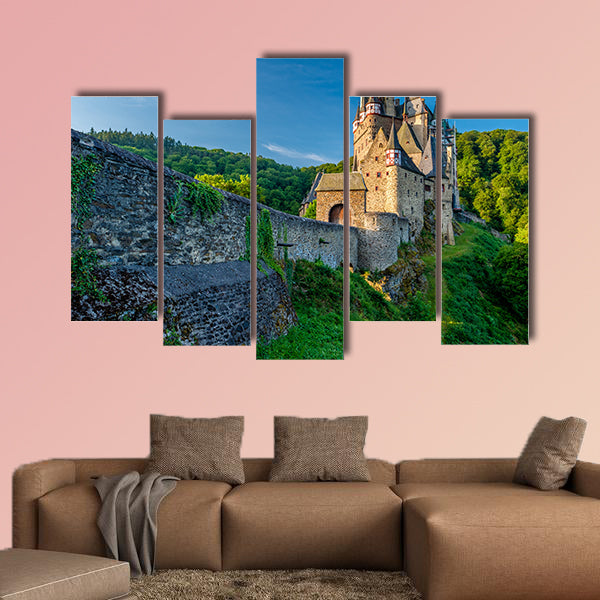 Burg Eltz castle in Rhineland, Palatinate state, Germany multi panel canvas wall art