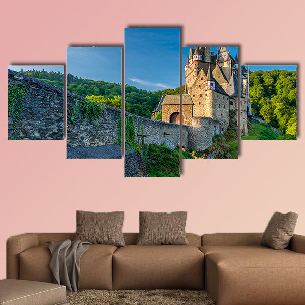 Burg Eltz castle in Rhineland, Palatinate state, Germany multi panel canvas wall art