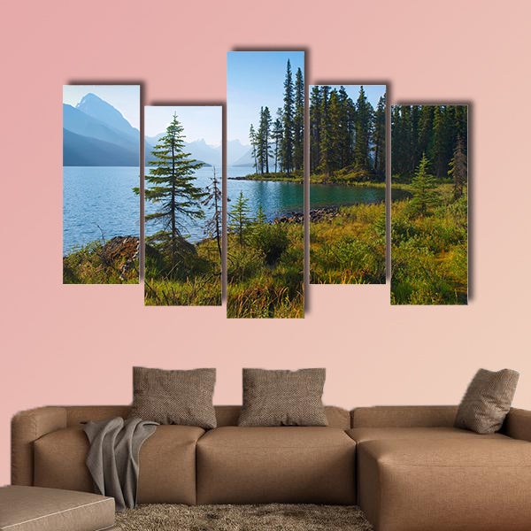 Beautiful morning mood by the lake as seen in the wilderness wall art