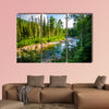 Warm Sunny summer day pure mountain river Multi panel canvas wall art