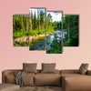 Warm Sunny summer day pure mountain river Multi panel canvas wall art