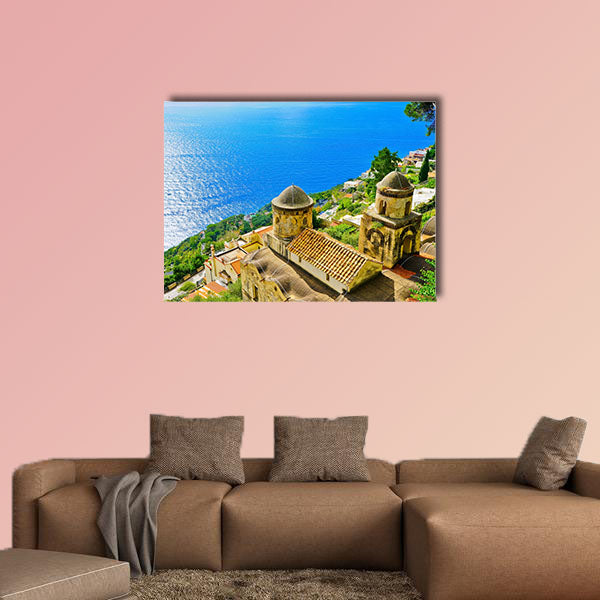 View of the Amalfi Coast from Ravello village in Italy on a sunny wall art