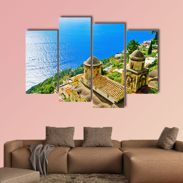 View of the Amalfi Coast from Ravello village in Italy on a sunny wall art