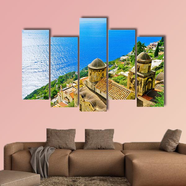 View of the Amalfi Coast from Ravello village in Italy on a sunny wall art