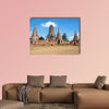 View of ruins of the old city of Ayutthaya, Thailand Multi panel canvas wall art