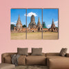 View of ruins of the old city of Ayutthaya, Thailand Multi panel canvas wall art