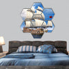 French Sailing Ship hexagonal canvas wall art