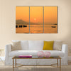 Sunset In beach, Multi Panel Canvas Wall Art