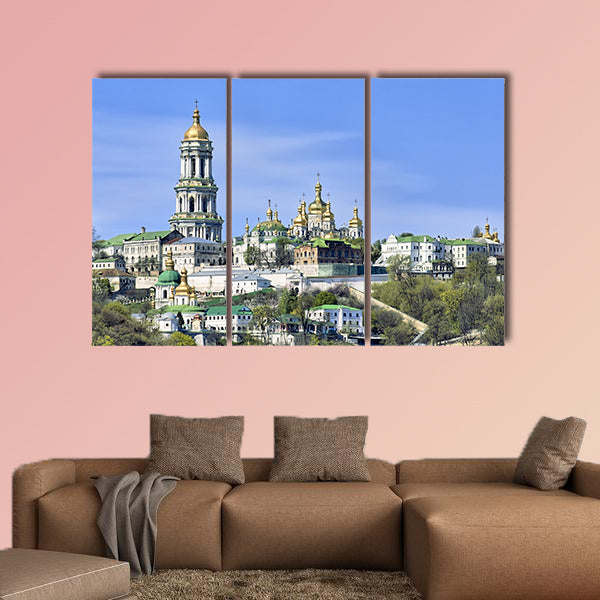 Panoramic view of Kiev Pechersk Lavra in Kiev, Ukraine multi panel canvas wall art